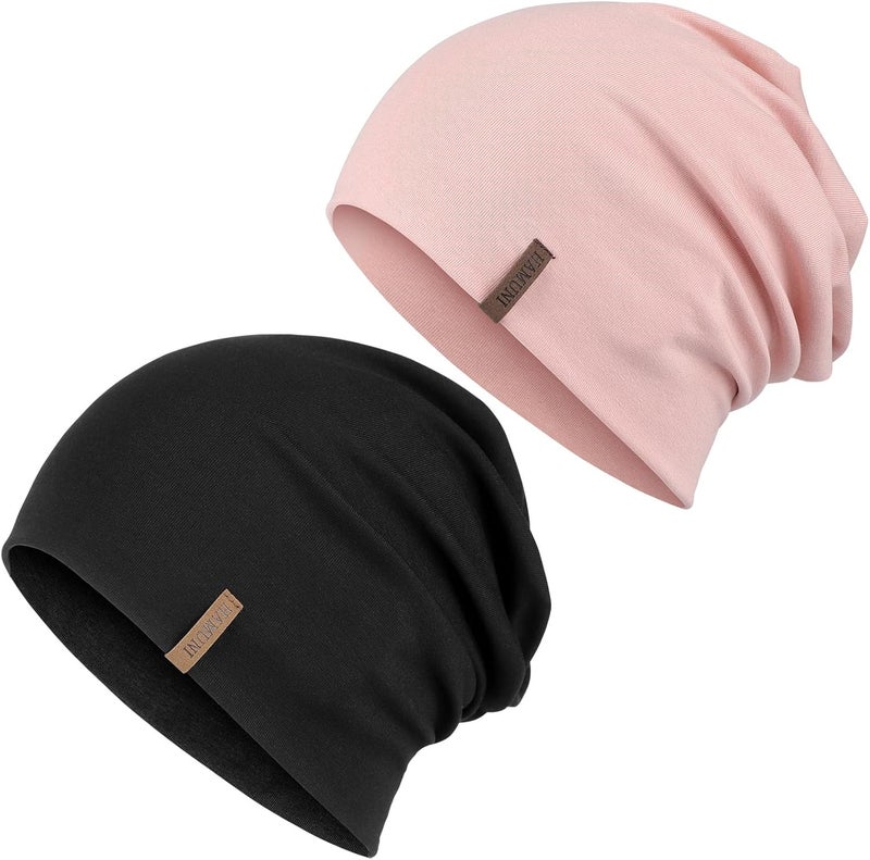 HAMUNI Slouchy Beanie for Women Cotton Beanies Hats Men Lightweight Soft Chemo Headwear Warm Skull Cap for All Seasons - Image 1